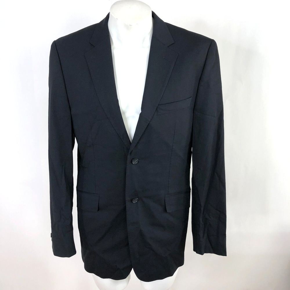 Banana Republic 40 R Navy Blue Men's Wool Blend Button Blazer Sport Coat Jacket